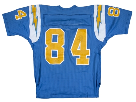 1973 Dave Williams Game Used San Diego Chargers #84 Home Jersey - MEARS A9